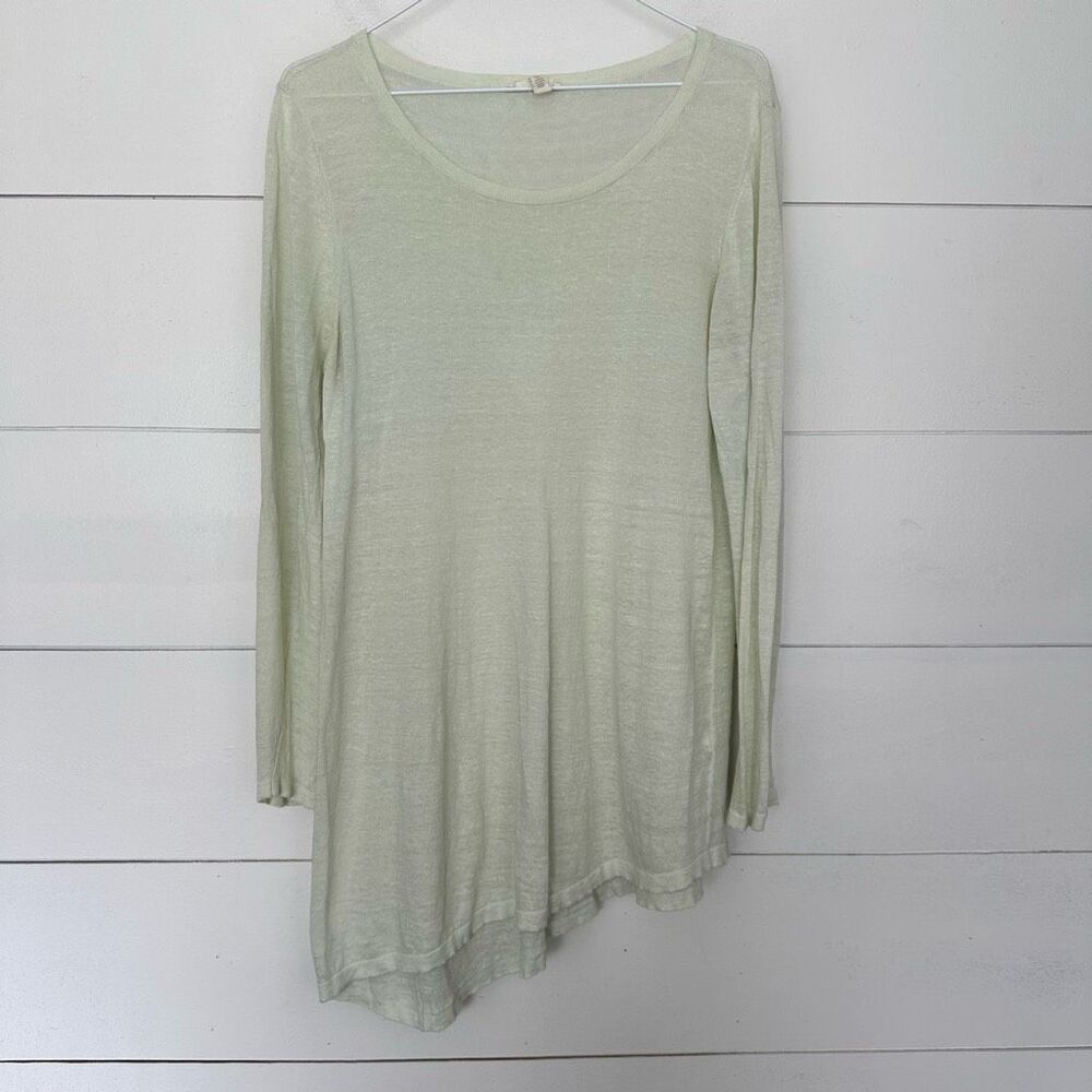 Eileen Fisher Women’s Medium Linen Green Blouse